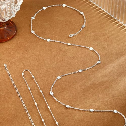 Gold Waist Chain for Women Dainty 14K Gold Plated Layered Belly Chain Adjustable Bikini Belly Beads for the Waist Waterproof Beach Accessories Body Chain Jewelry for Gifts - style: BY0002