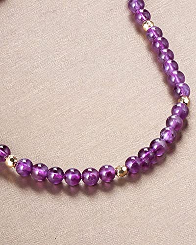 Gemstone Foot Anklet Bracelet for Women Beaded Stone Healing Energy Crystal Beach Foot Jewelry Adjustable(8.5-10 Inches)