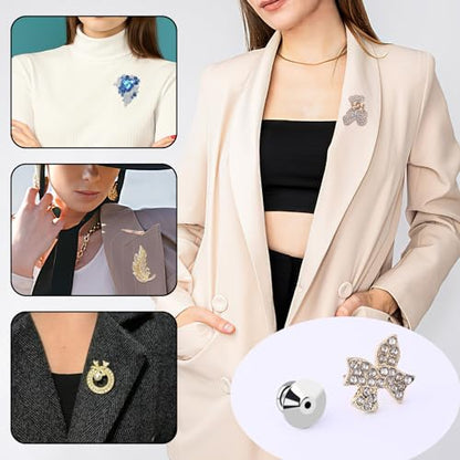 30Pcs Metal Locking Pin Backs for Enamel Lapel Badges | Metal Material,For Brooch Badge Enamel DIY, Pin Backings Keepers Locking Buckles, Secure Clasp Holds Pins Firmly