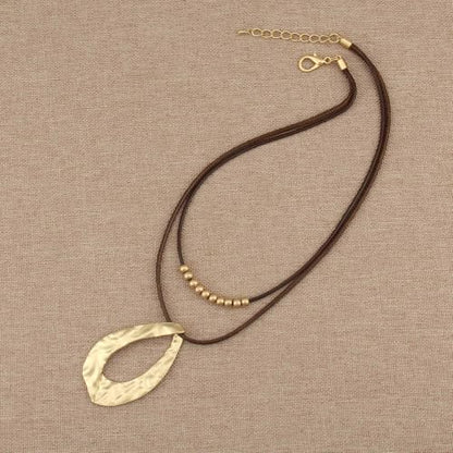 Chunky Pendant Necklace for Women Vintage Boho Necklaces Choker Layered Statement Necklaces Bohemian Jewlery Gifts - style: Casual Necklace