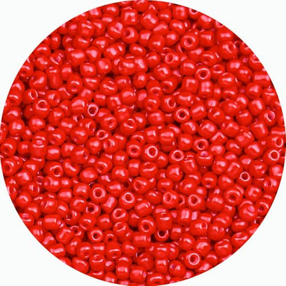 Legefo 4mm Glass Seed Beads Bulk, Bright Red 6/0 Small Mini Pony Seed Beads, Tiny Round Craft Bead for Bracelet Necklace Wrist Jewelry Making Beading Weaving DIY Crafts Supplies, 1000pcs - color: Bright Red
