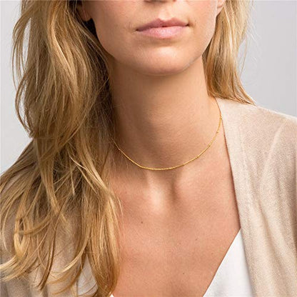 Turandoss Dainty Layered Choker Necklace, Handmade Y Pendant Necklace Multilayer Bar Disc Necklace Adjustable Layering Choker Necklaces for Women - style: 3PCS - Link Chain&Beads Chain&Cross