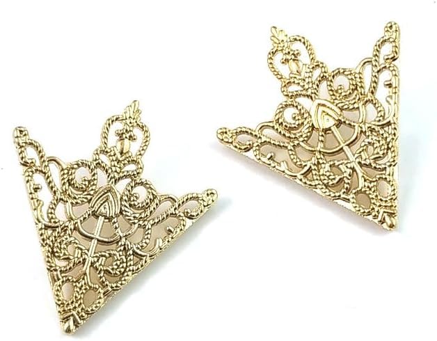 5 Pairs Retro Hollow Pattern Shirt Collar Brooches For Women And Men Gold Plated Triangle & Simple Elegant Double Leaf Collar Pin Brooches Gold Silver Plant Brooch Jewelry - style: Gold sj