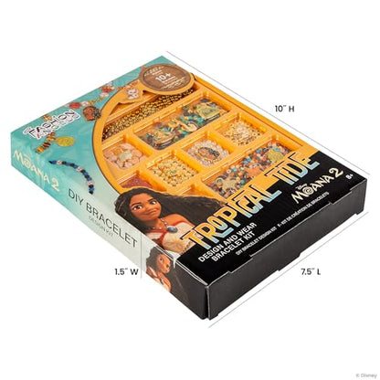 Fashion Angels Disney Moana 2 Tropical Tide Jewelry Design Kit | Includes Assorted Beads & Charms, Makes 10+ Nautical Bracelets, Fun Craft for Kids Ages 8+ - size: Moana 2 Tropical Tide Jewelry Kit