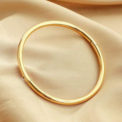 18K Gold Bangle Bracelets for Women 925 Sterling Silver Bracelets Bracelets Adjustable Boho Bracelets Stackble Cuff Bangle Bracelets for Men Women Chunky Gold Bangle Open Cuff Bracelets Christmas Gift - color: Bracelets-18