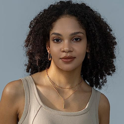 Layered Necklaces for Women - 14K Dainty Gold Plated Layering Chokers Necklaces Set Multilayer Delicate Necklace Trendy Adjustable Long Layered Necklaces for Women - style: 20 Bar Necklace