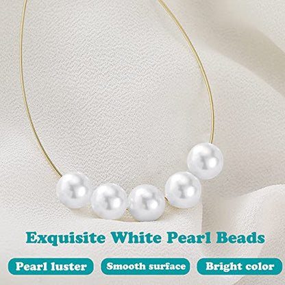 1200pcs Pearl Beads for Jewelry Making, 6mm Round Loose Pearls Beads with Hole, Bracelet Pearls for Crafts, White Pearls for Jewelry Making - size: 6mm