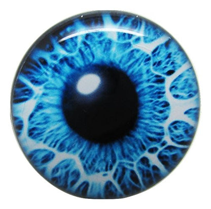 Blue Eye Ear Plugs - Acrylic - Screw on - Pair - 8 Sizes (0 Gauge (8mm))