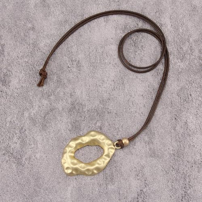 Boho Necklaces for Women Chunky Circle Necklace Bohemian Necklaces | Chunky Boho Necklace for Women Layered Boho Circle Leather Choker Necklace Long Vintage Necklaces Bohemian Jewlery Gifts - style: Bohemian Necklace