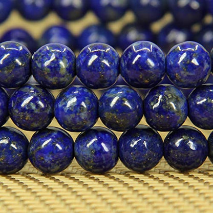 Angelstones Gemstones 6mm Round Beads Healing Crystal Bracelet for women | Natural Gemstone, Handmade Gifts for Women, Healing Crystal Round Beaded Stretch Bracelets, Unisex Jewelry for Women and Men - color: Lapis Lazuli