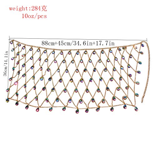 Women's Sexy Suit Body Chain - color: B-Gold Colour