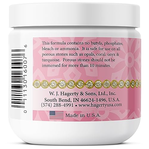 Hagerty Jewelry Cleaner - Professional Jewelry Cleaning for Diamonds, Gold, Platinum, Precious Stones and More - Kosher Certified Jewelry Cleaning Kit Includes Dipping Basket and Brush, 7 Oz. - size: 7 Ounce (Pack of 1)