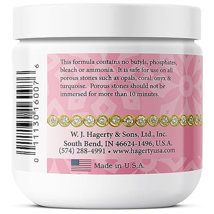 Hagerty Jewelry Cleaner - Professional Jewelry Cleaning for Diamonds, Gold, Platinum, Precious Stones and More - Kosher Certified Jewelry Cleaning Kit Includes Dipping Basket and Brush, 7 Oz. - size: 7 Ounce (Pack of 1)