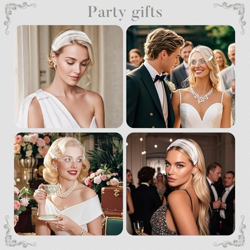 DOCILA Mesh Veil Headband For Women, 1920s Flapper Fascinator Face Veils, Bridal Wedding Tea Party Headwear Accessories