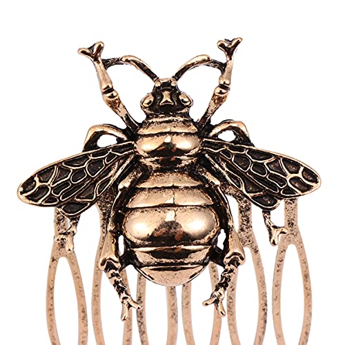 Minkissy 4pcs French Comb Bee Vintage Cartoon Animal Hair Combs Headwear Hairpin Hair Accessories for Wedding Banquet Party