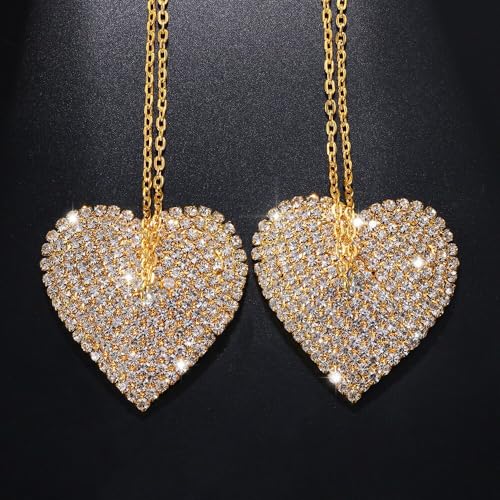 Sexy Rhinestone Heart Nipple Pasties Body Chain for Women Sparkle CZ Crystal Nipple Cover Stickers Bikini Bra Chest Chain Adjustable Choker Necklace Nightclub Body Accessories Jewelry