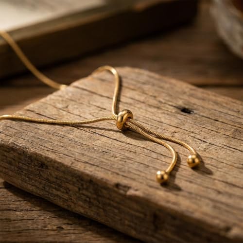 Lariat Long Gold Necklace for Women Adjustable Y-Shaped Drop Dangle | Bolo Chain with Tassel | Dress Sweater Chain | Prom Party Everyday Outfits Accessory Jewelry