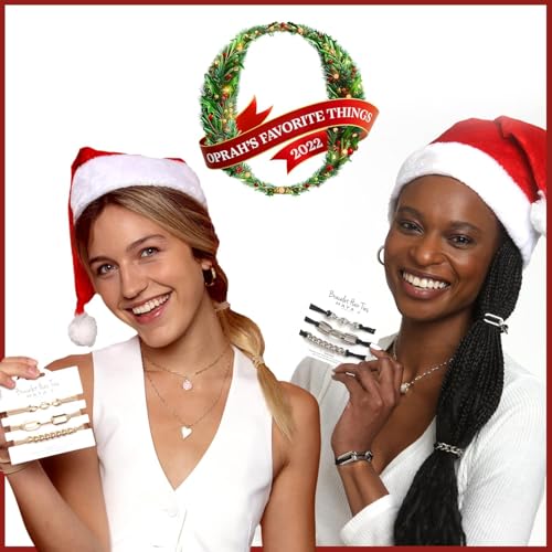 Bracelet Hair Ties With Black Elastic, Looks Cute On Your Wrist And Great In Your Hair from Maya J (Silver, Metal accents) HT33W - color: Silver, Metal Accents
