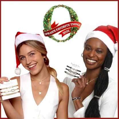 Bracelet Hair Ties With Black Elastic, Looks Cute On Your Wrist And Great In Your Hair from Maya J (Silver, Metal accents) HT33W - color: Silver, Metal Accents