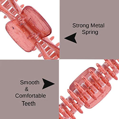 Jumbo Jaw Clip Extra Large Marbelized Hair Claw for Women (Light Cherry) - color: Light Cherry