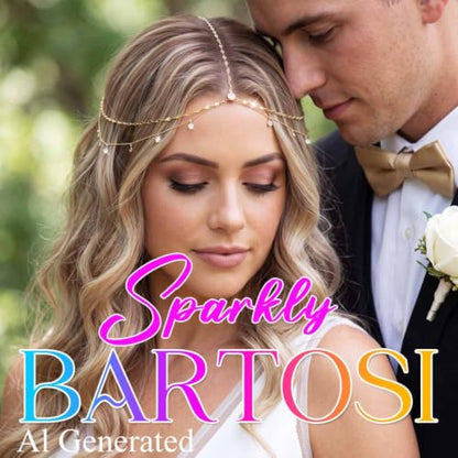 BARTOSI Rhinestone Head Chain Gold Wedding Headpiece Accessories for Women | Boho Crystal Head Chain Gold Forehead Layered Headband Prom Bridal Hair Jewelry - color: B-Gold
