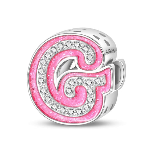 925 Sterling Silver Letter Charms Fits Pandora Bracelets Alphabet AZ Bead Charm for Bracelets Necklace with 5A Cubic Zirconia for Women Birthday Ceremony DIY Jewelry Gift - style: G