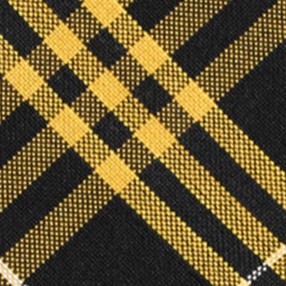 tiemart Crossover Tie - color: Black and Gold Plaid