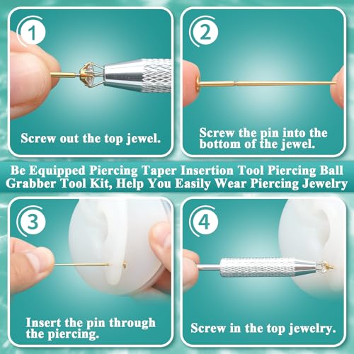 4 Pairs 16G 18G Flat Back Stud Earrings, Hypoallergenic Surgical Steel Set | CZ 2-5mm, internal thread design for nose and tragus piercings use, includes ball grabber tool for easy jewelry changes - color: 18G CZ 2/2/2.5/3mm Gold