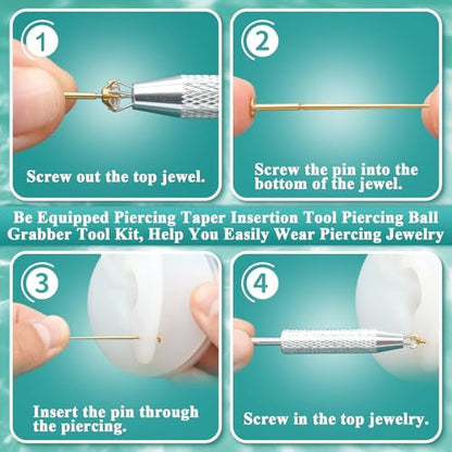 4 Pairs 16G 18G Flat Back Stud Earrings, Hypoallergenic Surgical Steel Set | CZ 2-5mm, internal thread design for nose and tragus piercings use, includes ball grabber tool for easy jewelry changes - color: 18G CZ 2/2/2.5/3mm Gold