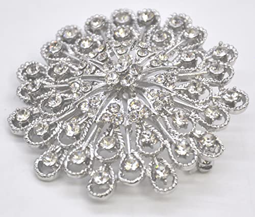 Belagio Enterprises 2 1/2-Inch Rhinestone Brooch | BW-171-182 - size: 2-1/2-Inch, style: BW-130