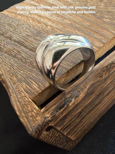 Gold Jewelry The Ring Of Power For Women Gift Shiny Chunky Rings Non Tarnish With 24K Gold Plated Engagement - color: silver