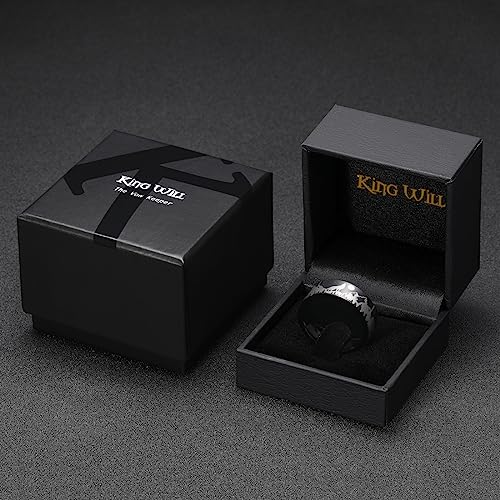 King Will Mens 6mm 8mm Tungsten Carbide Wedding Bands Inlay Lasered Brushed Wedding Rings for Men Women | Brushed, Lasered Seagull/Forest Landscap/Panda/Deer/Hunting/Fly Fishing, Comfort Fit, Everyday Wear - color: Howling Wolves