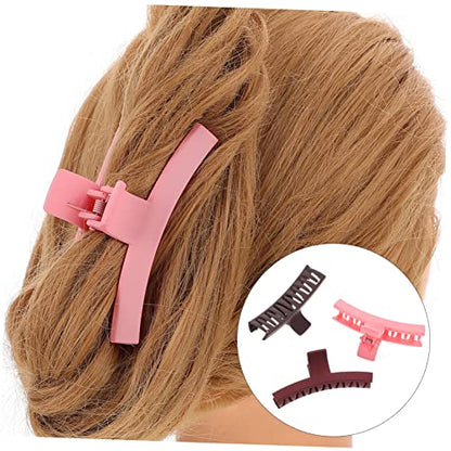 Outanaya Large Hair Claw Clips 3pcs Set Stylish Acrylic Hair Snap Clips Hair Barrette Hair Clamp Clip for Hair