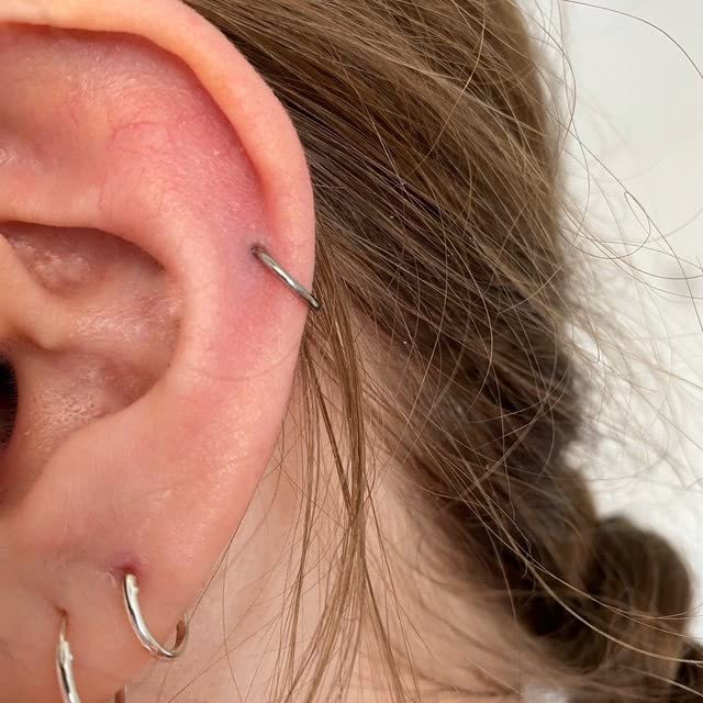 D.Bella Hinged Nose Rings Hoop 316L Surgical Steel Hypoallergenic Septum Ring Lip Ring Helix Cartilage Rook Earrings Body Piercing Jewelry 14G 16G 18G 20G, Diameter 5mm to 14mm - color: Black, size: 20g(0.8mm),11mm