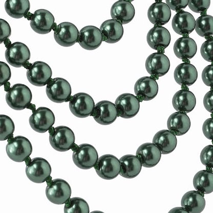 BABEYOND Long Pearl Necklace Faux Pearls Necklace Set Beaded Long Pearls Necklace 1920s Gatsby Costume Jewelry - color: Dark Green