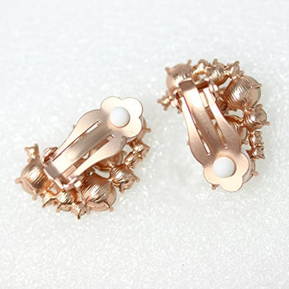 Faship Gorgeous Clip Ons Floral Earrings - color: Yellow