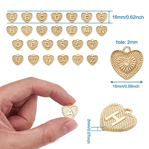 Craftdady Letter Charms Capital Pendants Mixed A-Z Initial Letter Number Charms DIY Bracelet Necklace Pendants for Jewelry Making, Gold, Antique Silver, Platinum - color: Golden, Letter & Heart