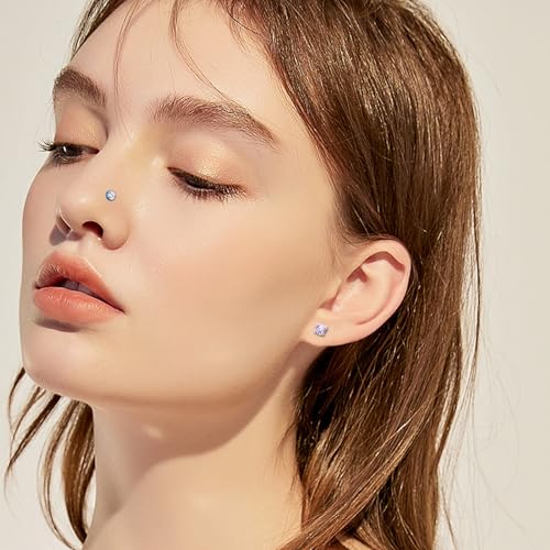 36-44 Pcs 18G 20G Nose Rings Studs Nose Rings for Women Nose Piercings Jewelry Surgical Stainless Steel Nose Studs Moon Star Heart Butterfly Hypoallergenic Body Piercing Jewelry for Women Men - color: 18G Colorful E-Straight- 50 Pcs