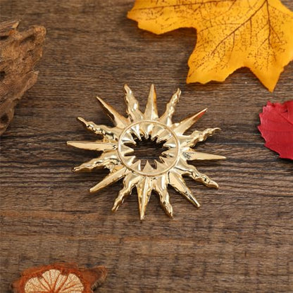 Sun Brooch Pin for Women Girls Fashion Gold-Tone Celestial Brooches Lapel Pins Dainty Suit Hat Dress Accessories Birthday Holiday Jewelry Gift