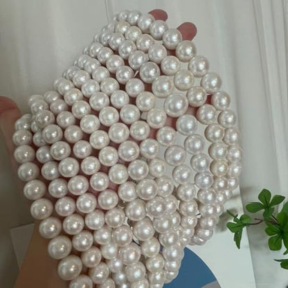 White Genuine Freshwater Cultured Pearl Necklace For Women And Men | Full Sizes from 3mm to 14mm Freshwater Pearls, AAA Grade & Above, A Love Gift Choice For Anniversaries And Birthdays - size: 11-13mm