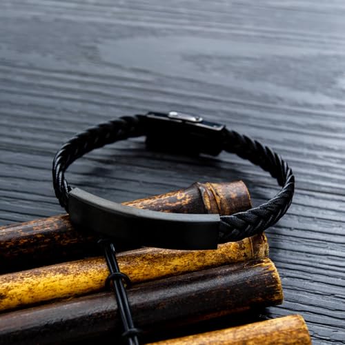 To My Godson Braided Leather Bracelet Gifts From Mom Dad - I Am So Proud of You for All That You Have Done - Birthday Graduation Christmas Gifts For Son Men, Inspirational Engraved