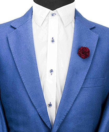 Knighthood Lapel Pin Flower Shirt Stud Pin For Mens Maroon Bunch Flower Lapel Pin Brooch