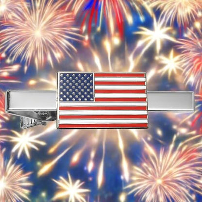 tiemart Tie Bar - style: American Flag