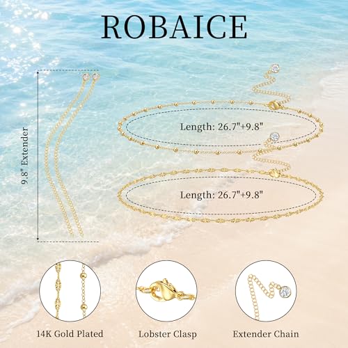 Tewiky Layered Waist Chain for Women, 14K Gold/Silver Plated Belly Chains | Beach Waist Beads Chain, Waterproof Twist Figaro Cuban Body Chain, Summer Jewelry for Women Gifts - color: Gold Waist Chain6
