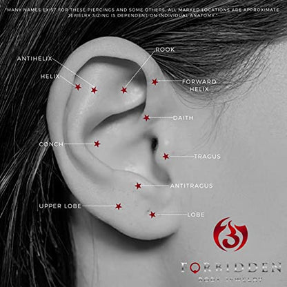 Forbidden Body Jewelry 18G Surgical Steel IP Plated Seamless Nose Ring & Cartilage Hoop with Comfort Round Ends (Sold Individually) - style: 18G 6mm Green