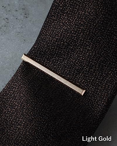 [TAVARAT] Tie Clip Tie Clips for Men Black Silver Light Gold Tie Bar Tie Pin Tps-163 - style: light gold