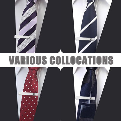 Mens Airplane Tie Clip for Boyfriend Husband Son Flight Attendant Accessories for Men - style: Silver base model
