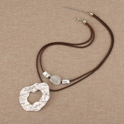 Chunky Pendant Necklace for Women Vintage Boho Necklaces Choker Layered Statement Necklaces Bohemian Jewlery Gifts - style: Bohemian