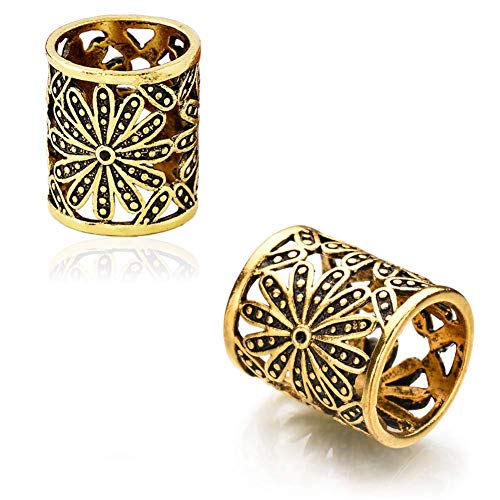 Joyci 3pcs Women's Scarf Ring Clip Slide Gold Silver Tone Hollow Tube | Retro Style Scarf Fastener for Women's Shawl, Silk Neckerchief, Napkin, Metal Antique Sturdy, Classy Fashion Accessories - color: Gold