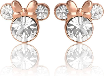 Minnie Mouse Birthstone Stud Earrings Women | Birthstone Earrings for Women - color: April-Rose